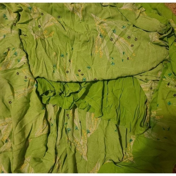 Free people printed green midi dress size 2 xs - Picture 6 of 7